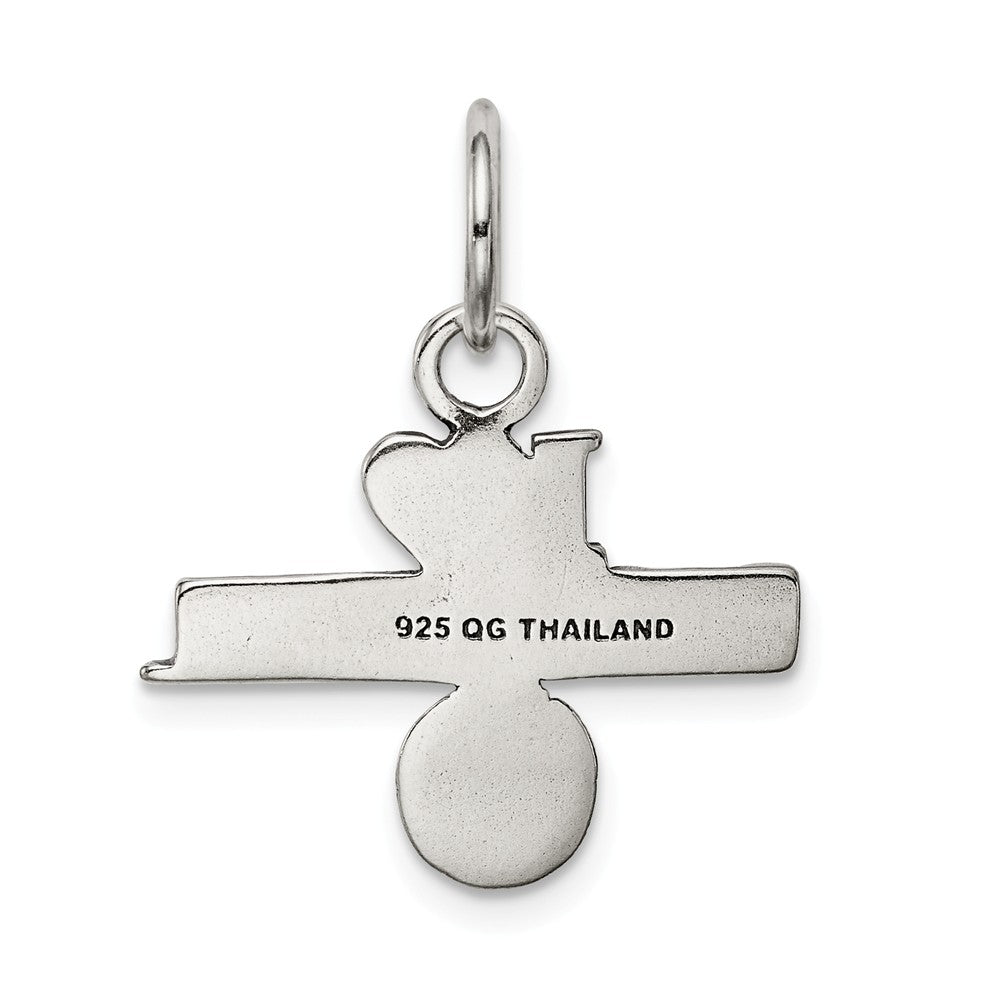 Million Charms 925 Sterling Silver Antique I (Heart) Sports Basketball Charm