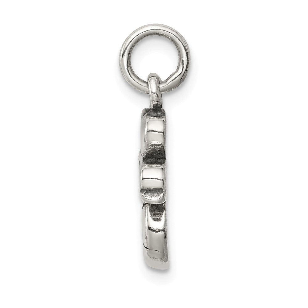 Million Charms 925 Sterling Silver Antique I (Heart) Sports Soccer Charm