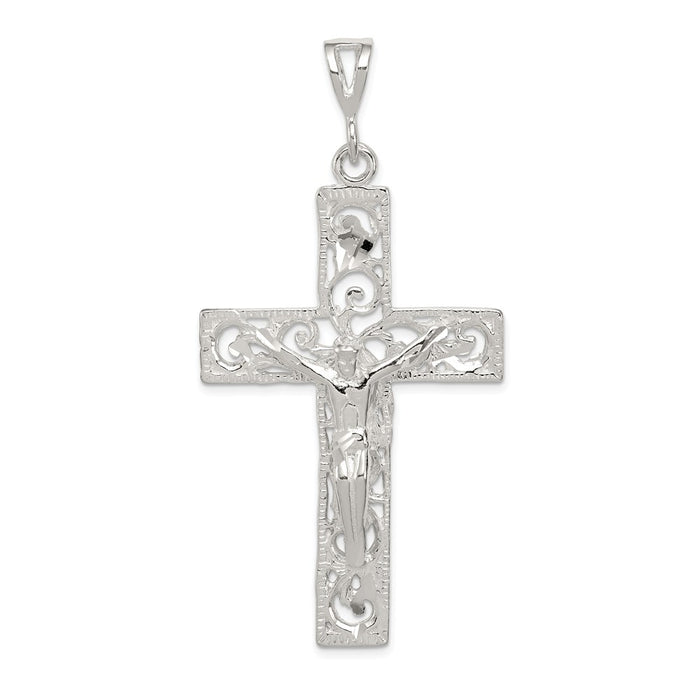 Million Charms 925 Sterling Silver Relgious Crucifix Pendant