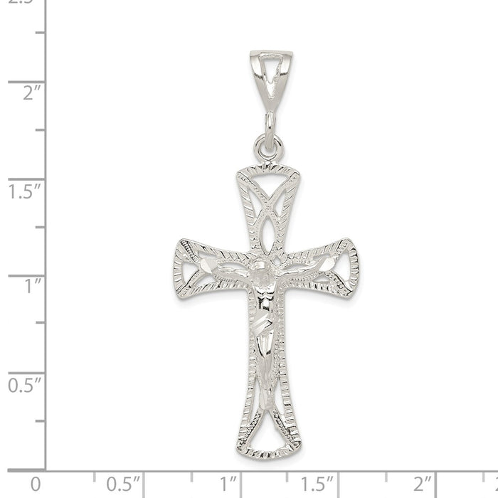 Million Charms 925 Sterling Silver Relgious Crucifix Pendant