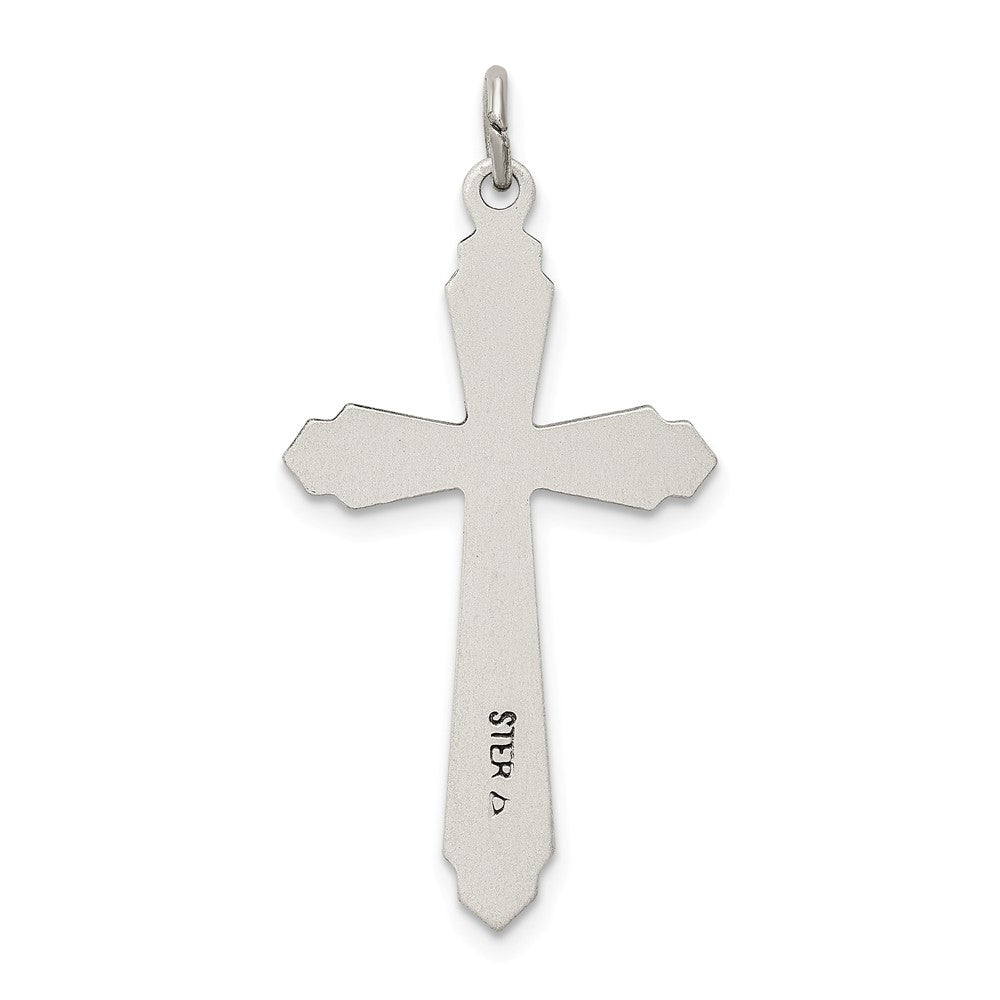 Million Charms 925 Sterling Silver Satin Relgious Cross Pendant
