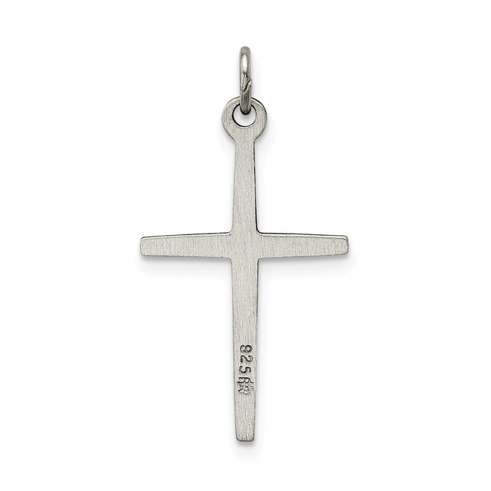 Million Charms 925 Sterling Silver Antiqued Passion Relgious Cross Charm