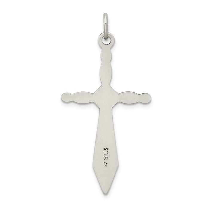 Million Charms 925 Sterling Silver Sword Relgious Cross Pendant