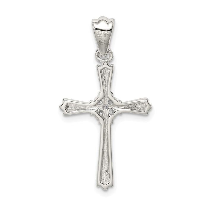 Million Charms 925 Sterling Silver (Cubic Zirconia) CZ Celtic Relgious Cross Pendant