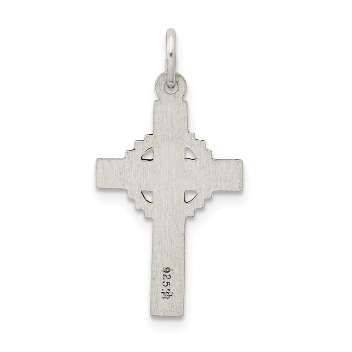 Million Charms 925 Sterling Silver Antiqued Celtic Relgious Cross Pendant