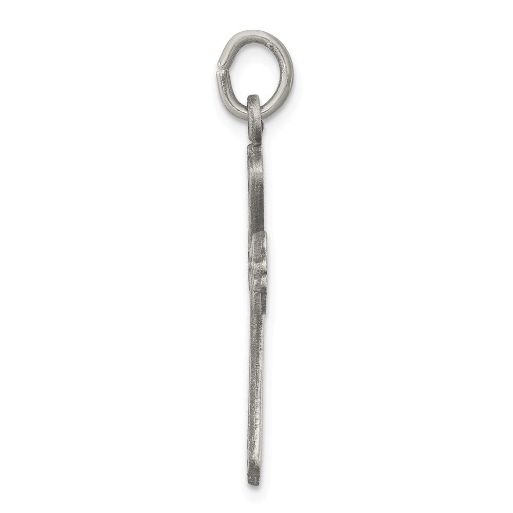 Million Charms 925 Sterling Silver Antiqued Relgious Cross Pendant