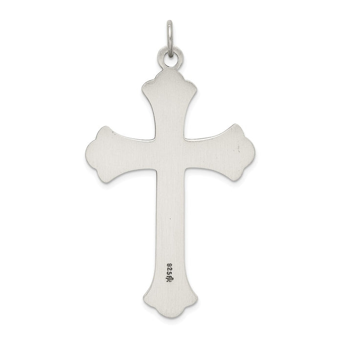 Million Charms 925 Sterling Silver Antiqued Relgious Cross Pendant