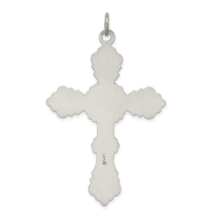 Million Charms 925 Sterling Silver Antiqued Relgious Cross Pendant