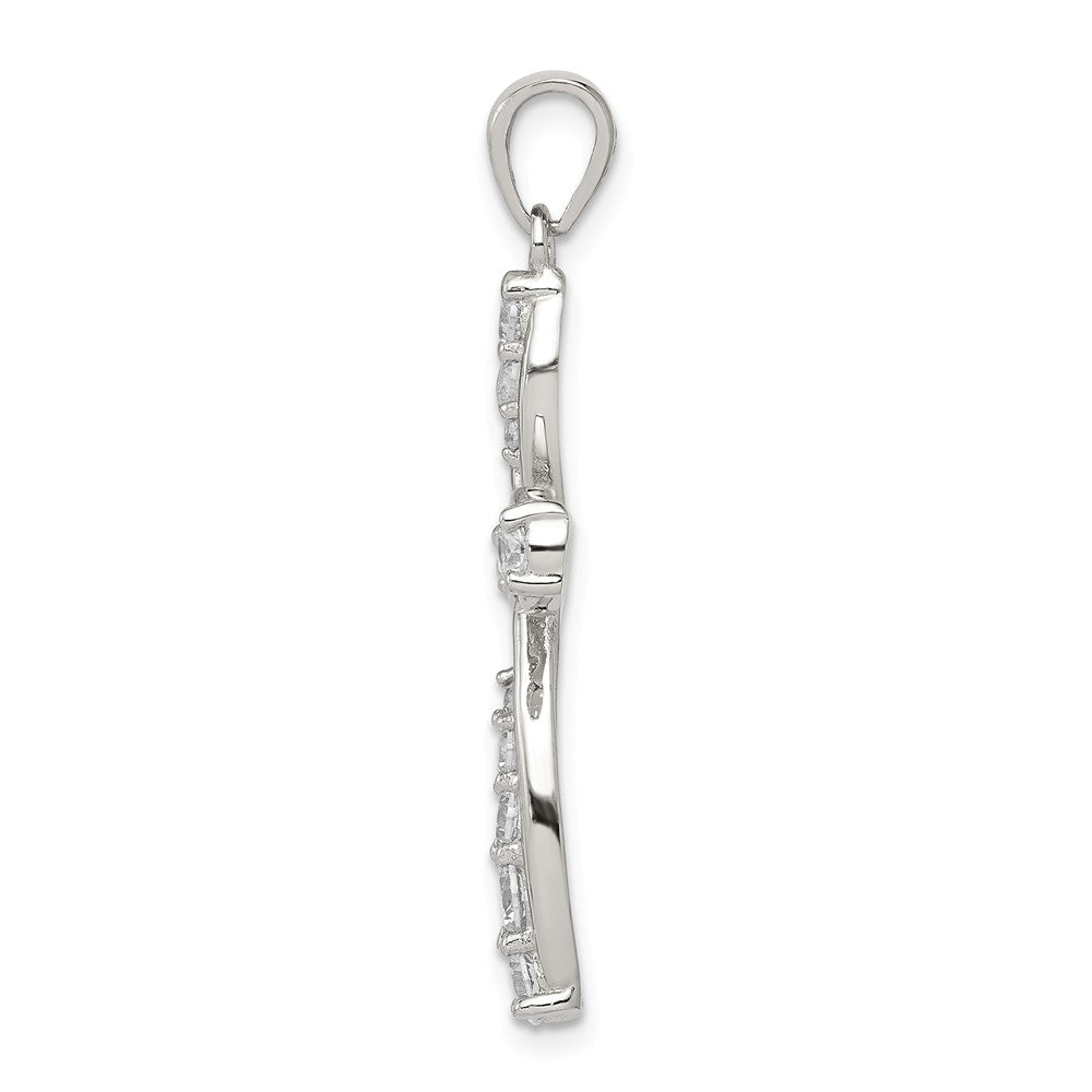Million Charms 925 Sterling Silver (Cubic Zirconia) CZ Relgious Cross Pendant
