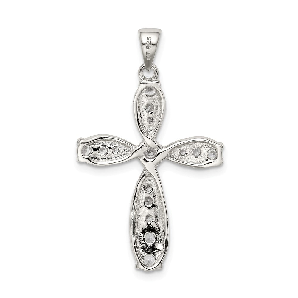 Million Charms 925 Sterling Silver (Cubic Zirconia) CZ Relgious Cross Pendant
