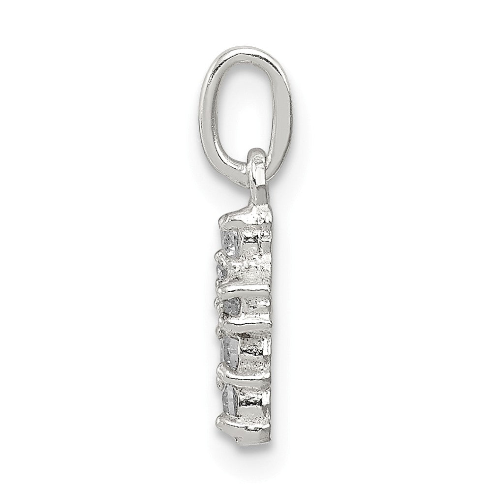 Million Charms 925 Sterling Silver (Cubic Zirconia) CZ Relgious Cross Charm