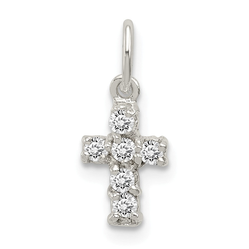 Million Charms 925 Sterling Silver (Cubic Zirconia) CZ Relgious Cross Charm