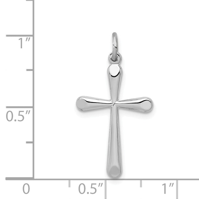 Million Charms 925 Sterling Silver Rhodium-Plated Relgious Cross Charm