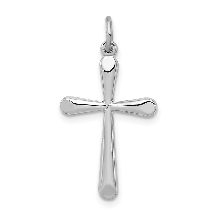 Million Charms 925 Sterling Silver Rhodium-Plated Relgious Cross Charm