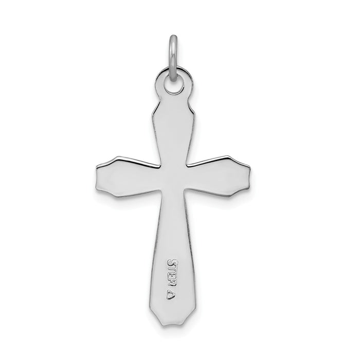 Million Charms 925 Sterling Silver Rhodium-Plated & 18K Gold-Plated Relgious Cross Pendant