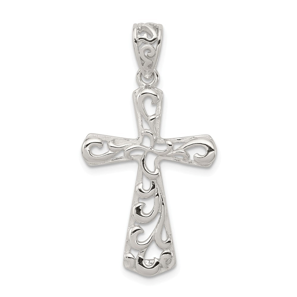 Million Charms 925 Sterling Silver Polished Relgious Cross Pendant