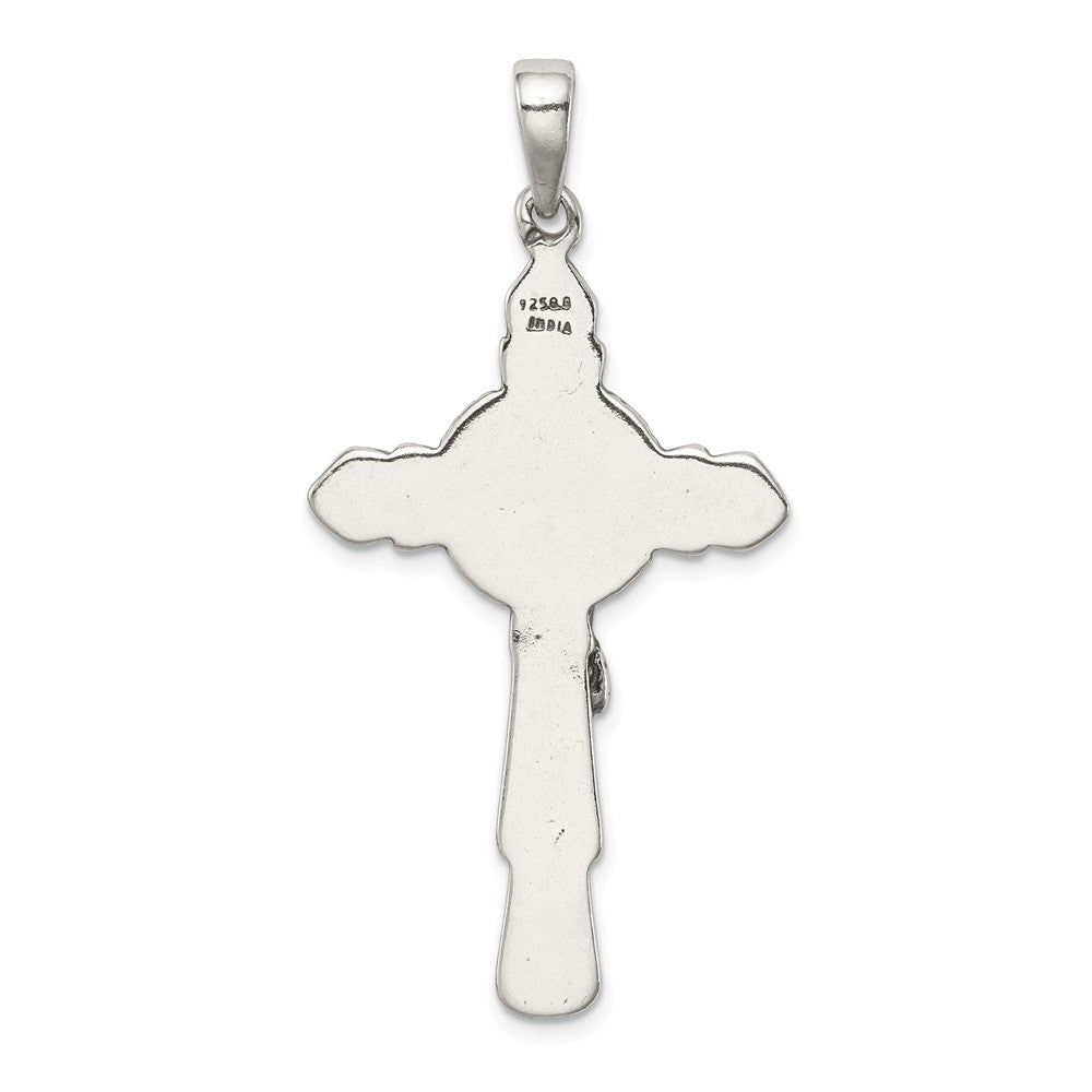 Million Charms 925 Sterling Silver Antiqued Iona Relgious Crucifix Pendant
