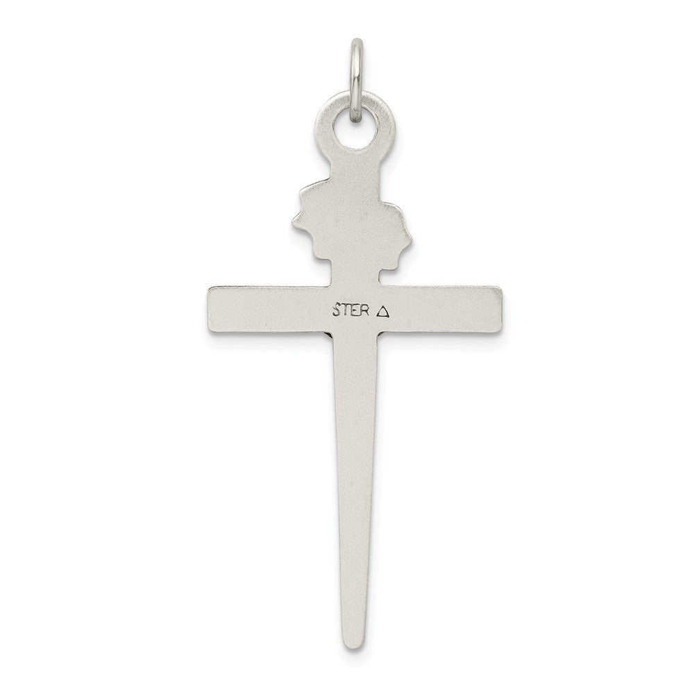 Million Charms 925 Sterling Silver Antiqued Relgious Crucifix Pendant