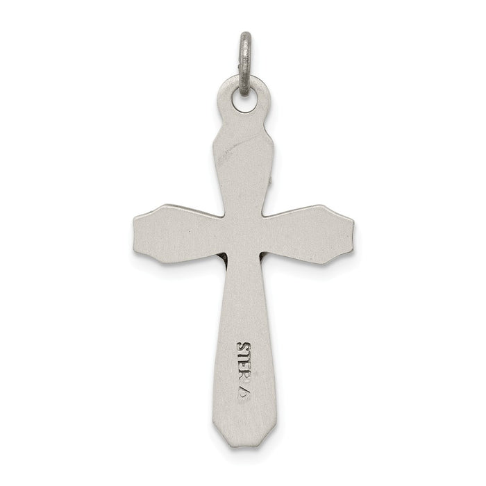 Million Charms 925 Sterling Silver Antiqued Inri Relgious Crucifix Pendant