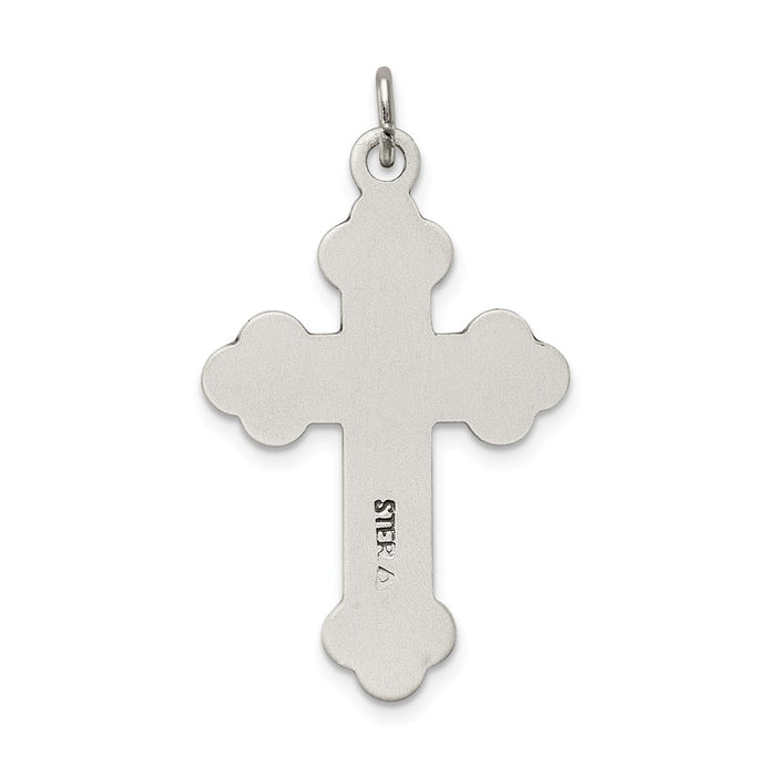 Million Charms 925 Sterling Silver Antiqued Inri Relgious Crucifix Pendant