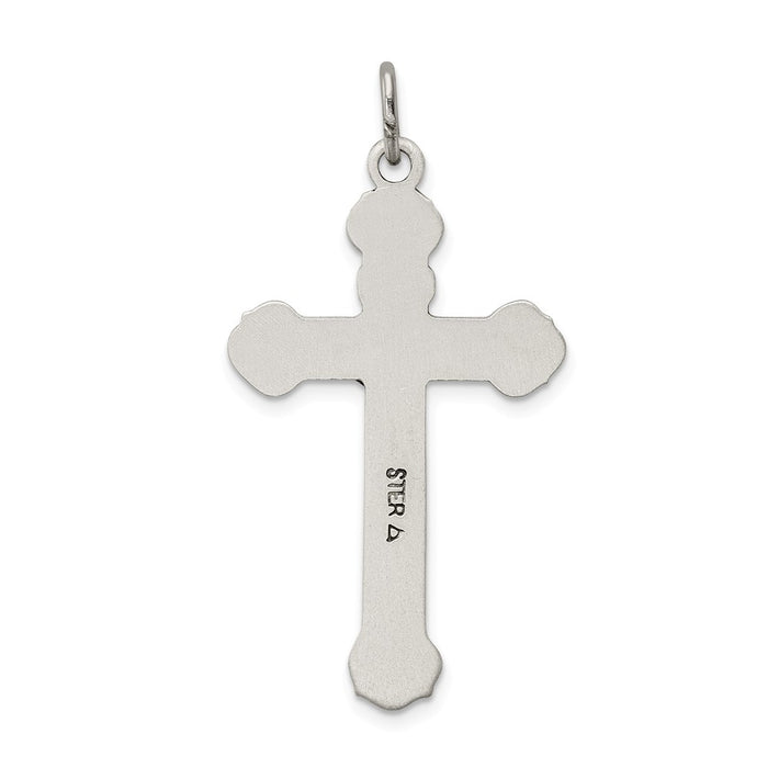 Million Charms 925 Sterling Silver Antiqued Inri Relgious Crucifix Pendant