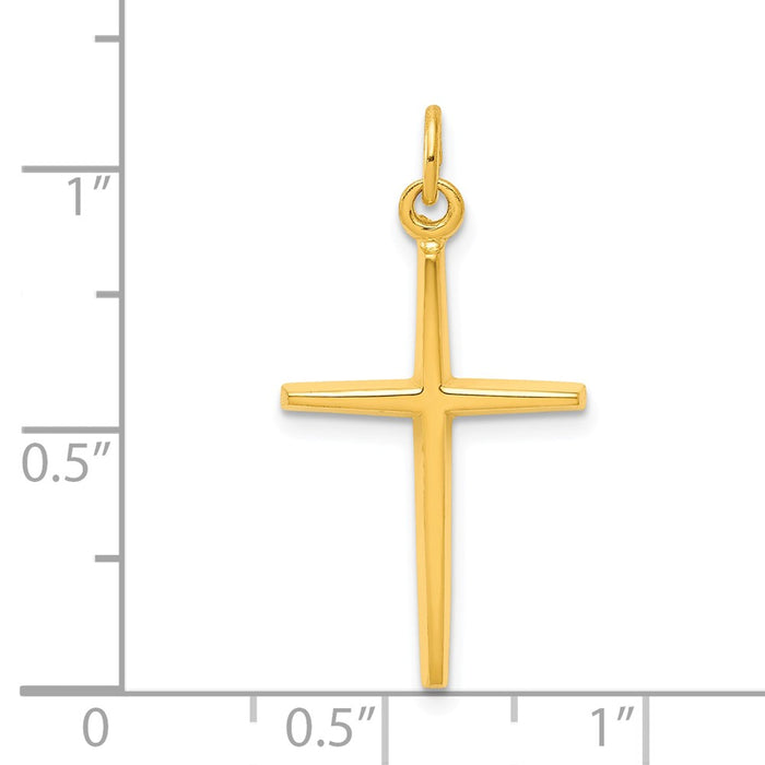 Million Charms 925 Sterling Silver & 24K Gold Themed -Plated Passion Relgious Cross Charm