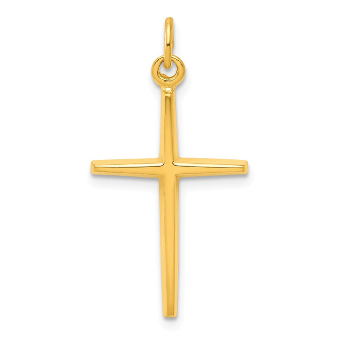 Million Charms 925 Sterling Silver & 24K Gold Themed -Plated Passion Relgious Cross Charm