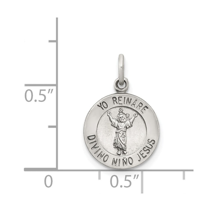 Million Charms 925 Sterling Silver Divino Nino Medal (Divine Infant Jesus)