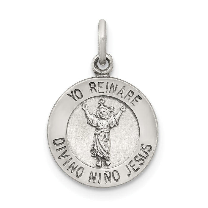 Million Charms 925 Sterling Silver Divino Nino Medal (Divine Infant Jesus)