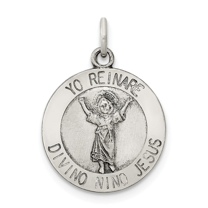 Million Charms 925 Sterling Silver Divino Nino Medal (Divine Infant Jesus)