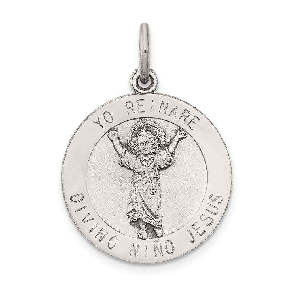 Million Charms 925 Sterling Silver Divino Nino Medal (Divine Infant Jesus)