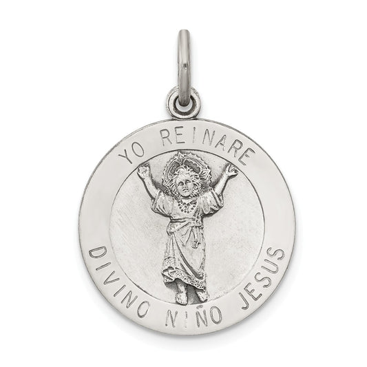 Million Charms 925 Sterling Silver Divino Nino Medal (Divine Infant Jesus)