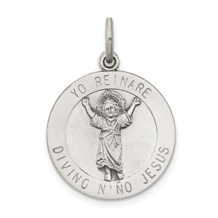 Million Charms 925 Sterling Silver Divino Nino Medal (Divine Infant Jesus)