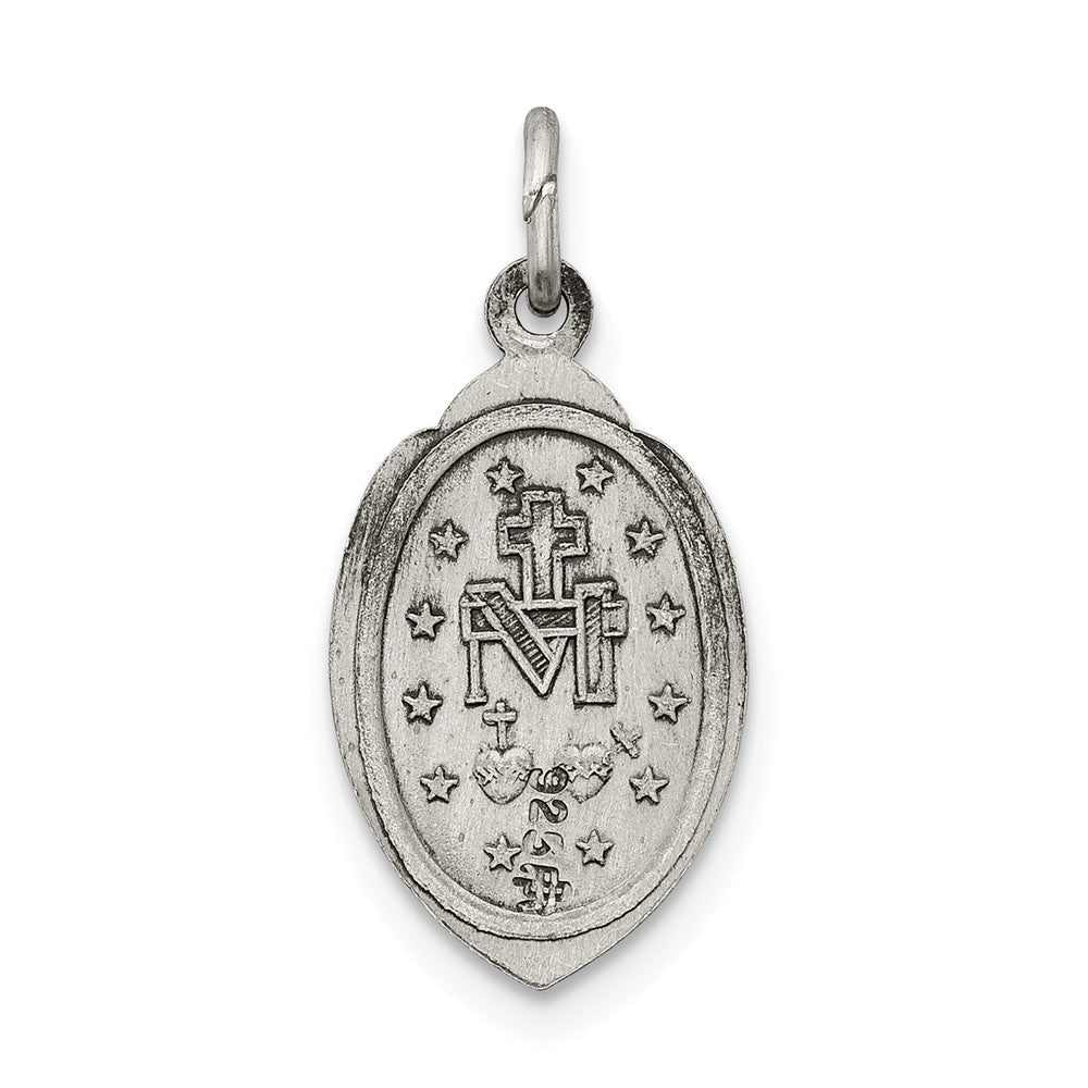 Million Charms 925 Sterling Silver Antiqued Religious Miraculous Medal