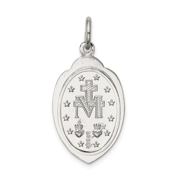 Million Charms 925 Sterling Silver Religious Miraculous Medal