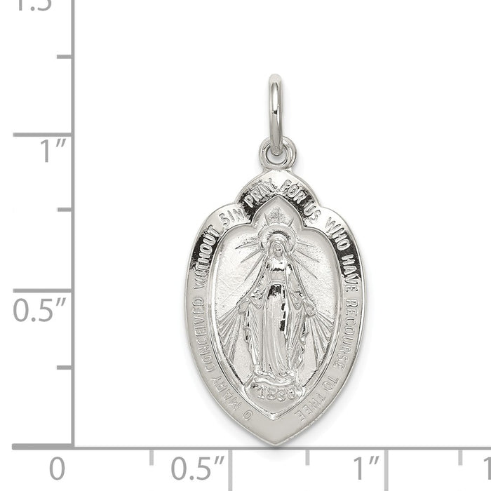 Million Charms 925 Sterling Silver Religious Miraculous Medal