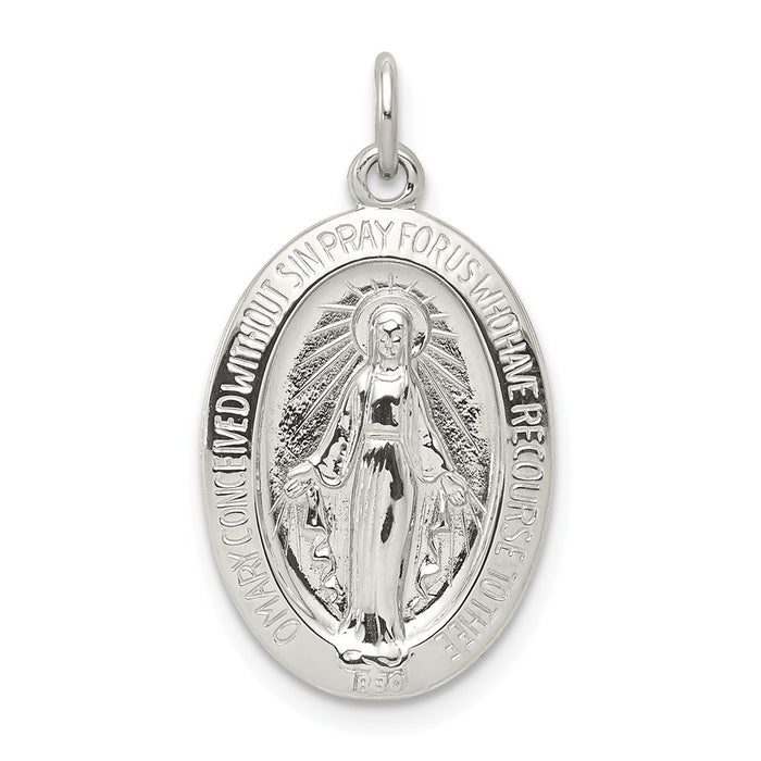 Million Charms 925 Sterling Silver Religious Miraculous Medal