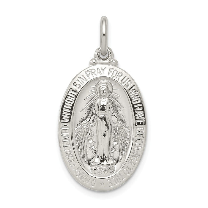 Million Charms 925 Sterling Silver Religious Miraculous Medal