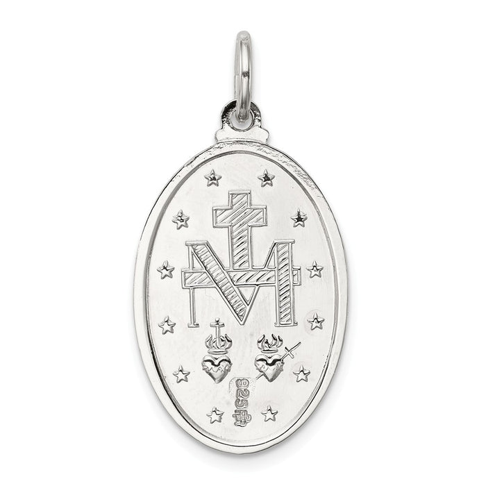 Million Charms 925 Sterling Silver Religious Miraculous Medal