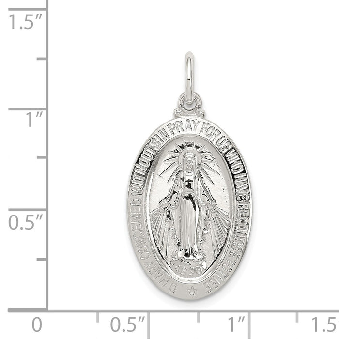 Million Charms 925 Sterling Silver Religious Miraculous Medal