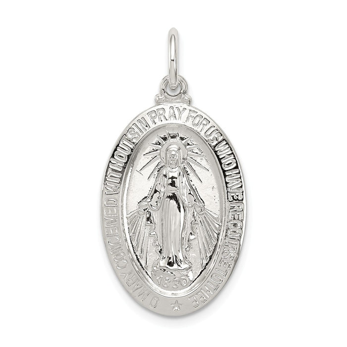 Million Charms 925 Sterling Silver Religious Miraculous Medal