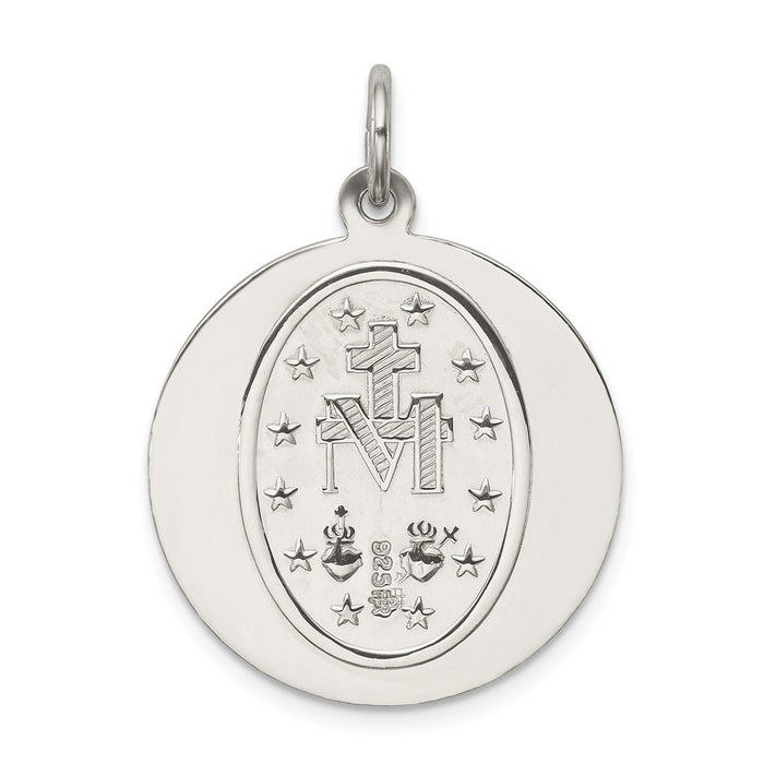 Million Charms 925 Sterling Silver Religious Miraculous Medal