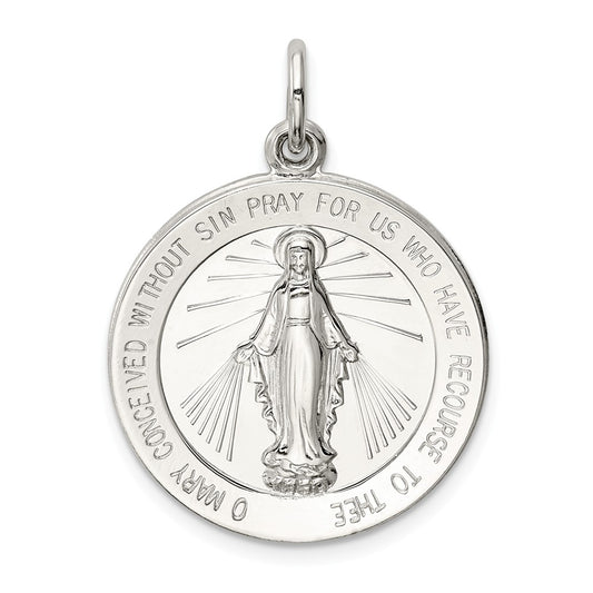 Million Charms 925 Sterling Silver Religious Miraculous Medal