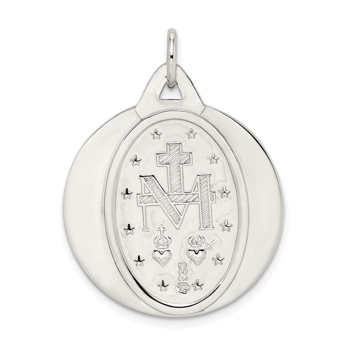 Million Charms 925 Sterling Silver Religious Miraculous Medal