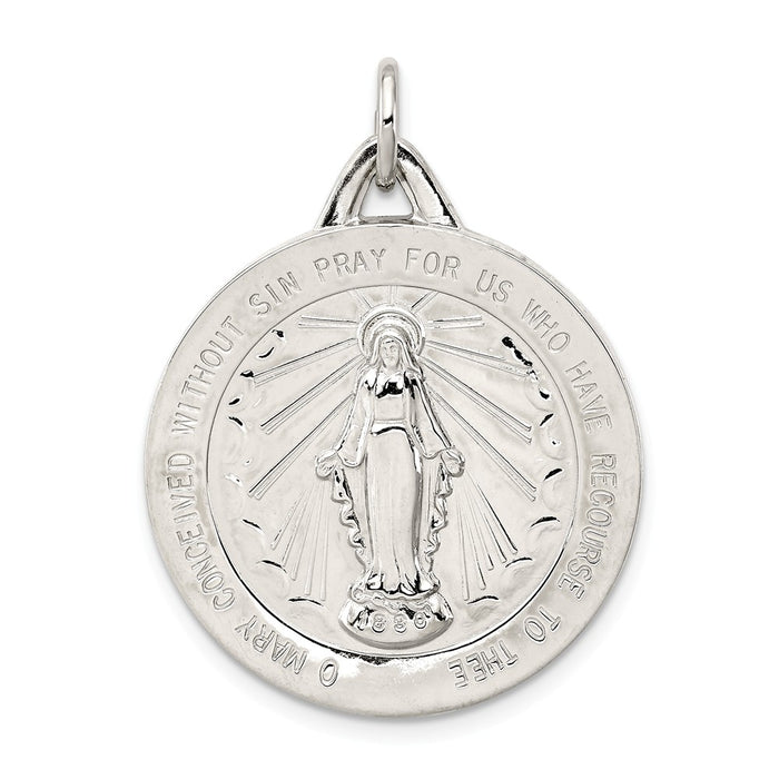 Million Charms 925 Sterling Silver Religious Miraculous Medal