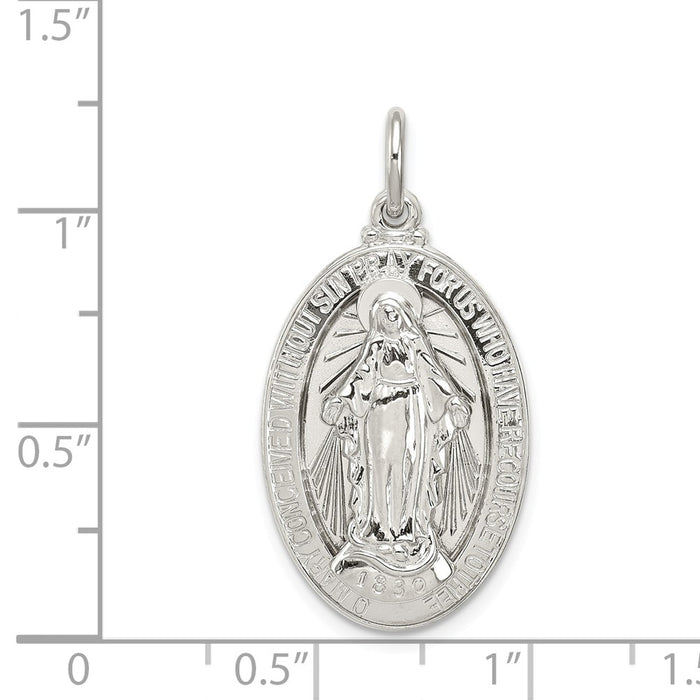 Million Charms 925 Sterling Silver Religious Miraculous Medal