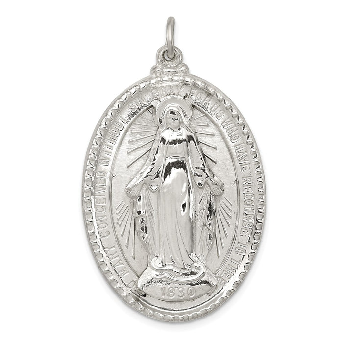 Million Charms 925 Sterling Silver Religious Miraculous Medal