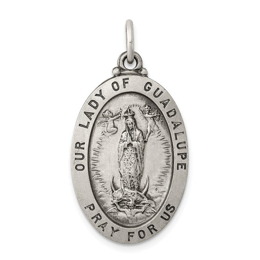 Million Charms 925 Sterling Silver Relgious Our Lady Of Guadalupe Medal
