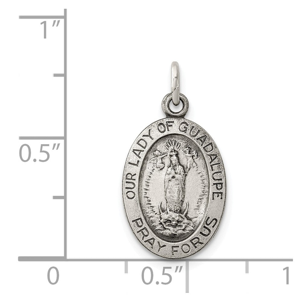 Million Charms 925 Sterling Silver Relgious Our Lady Of Guadalupe Medal
