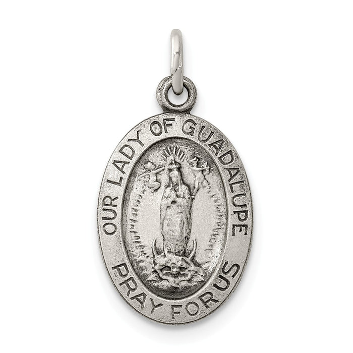 Million Charms 925 Sterling Silver Relgious Our Lady Of Guadalupe Medal